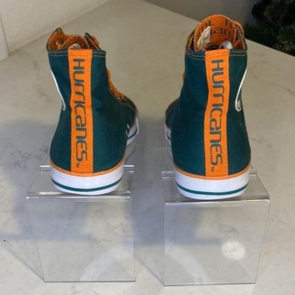 Miami Hurricanes High Top Sneakers - Women's Size 7 - Picture 4 of 8